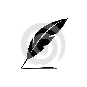 Simple and minimalist silhouette Vector of quill pen