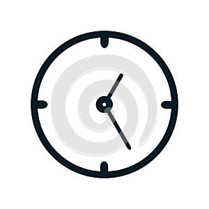 Simple and minimalist wall clock icon in lineart vector for web icons, applications and icon presentations