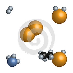 Simple models acetic acid vinegar molecules