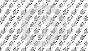 Simple Modern abstract black leaves pattern