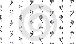 Simple Modern abstract black swirl pattern