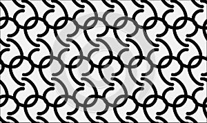 Simple Modern abstract black and white fence pattern