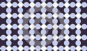 Simple Modern abstract blue circle checkered pattern