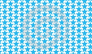 Simple Modern abstract blue stars pattern