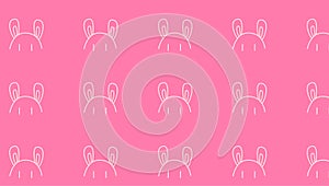 Simple Modern abstract bunny head pattern