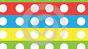 Simple Modern abstract colorful stripes and white dots pattern