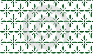 Simple Modern abstract green flower tile pattern