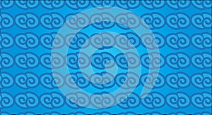 Simple Modern abstract Hawaiian horizontal blue wave pattern