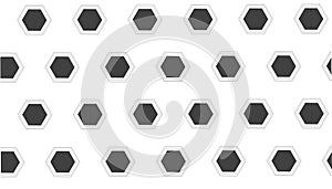 Simple Modern abstract modern monochrome hexagon pattern