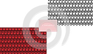Simple Modern abstract modern red and white scales pattern