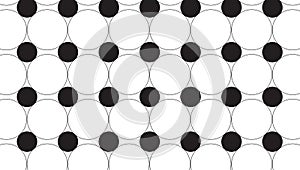 Simple Modern abstract monochrome big and small circles pattern
