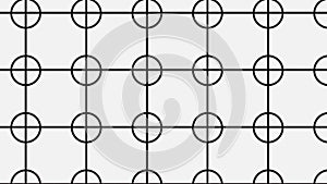 Simple Modern abstract monochrome circle checkered pattern