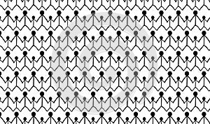 Simple Modern abstract monochrome family pattern