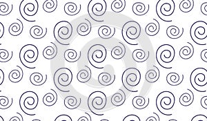 Simple Modern abstract monochrome swirl lines pattern