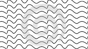Simple Modern abstract monochrome waves pattern