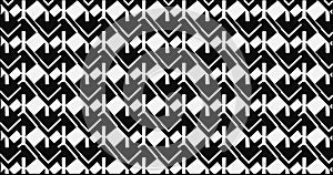 Simple Modern abstract monochrome zigzag block mesh pattern