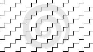 Simple Modern abstract monochrome zigzag stairs pattern