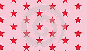 Simple Modern abstract pink red star pattern