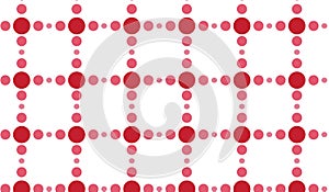Simple Modern abstract red circle mesh pattern