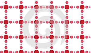 Simple Modern abstract red circles net pattern