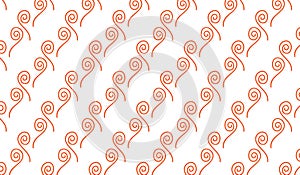 Simple Modern abstract red swirl pattern