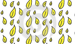 Simple Modern abstract yellow leaves pattern