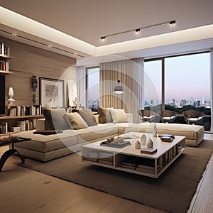 Simple Modern Apartment Living Room
