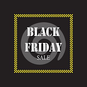 Simple modern brush lettering of Black Friday isolated on white background