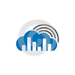 Simple and modern cloud accounting logo