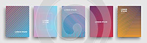 Simple Modern Covers Template Design. Set of Minimal Geometric Halftone Gradients for Presentation, Magazines, Flyers. EPS 10