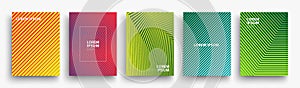 Simple Modern Covers Template Design. Set of Minimal Geometric Halftone Gradients for Presentation, Magazines, Flyers. EPS 10