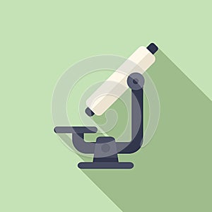 Flat design vector illustration of microscope