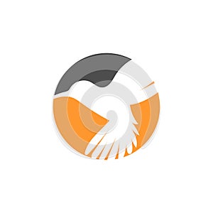 Simple Modern flying Hummingbird Logo - Vector illustration