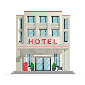 Simple modern hotel building