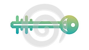 Simple Modern Key Icon, Access, Security, or Solution Symbol, vector design Generative AI