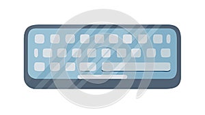 Simple Modern Keyboard: Essential Computer Peripheral, vector design Generative AI