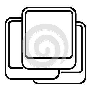 Black and white line art of nested squares photo