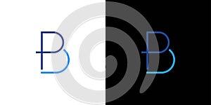 Simple and modern PB letter initials logo design 3