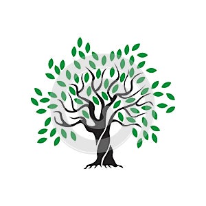 Simple and modern trees natural logo illustration 2