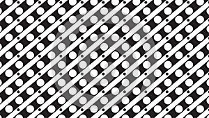 Simple monochrome stripe and dot pattern photo