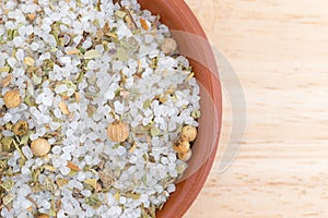 Simple Moroccan blend of spices in a bowl