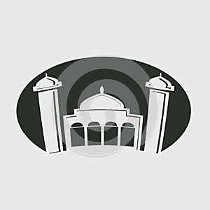 simple mosque muslim icon vector design.