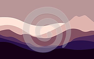 Simple Mountain Background Silhouette. Abstract Mountain Vector