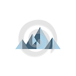 Simple mountain summit logo