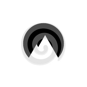 Simple mountains logo. Vector illustration.