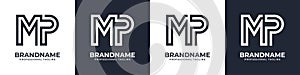 Simple MP Monogram Logo, suitable for any business with MP or PM initial