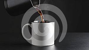 Black Coffee on Matte Table