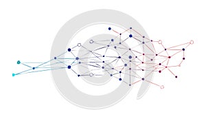 Simple Network Connection Points Vector, Interconnected Data Graphic, vector design Generative AI