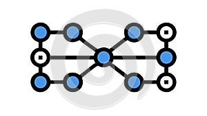 Simple Network Node Connection Diagram, vector design Generative AI