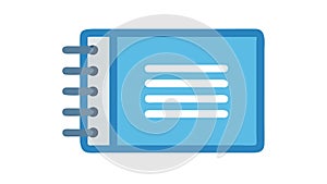 Simple Notepad Notebook Document Vector Icon, vector design Generative AI